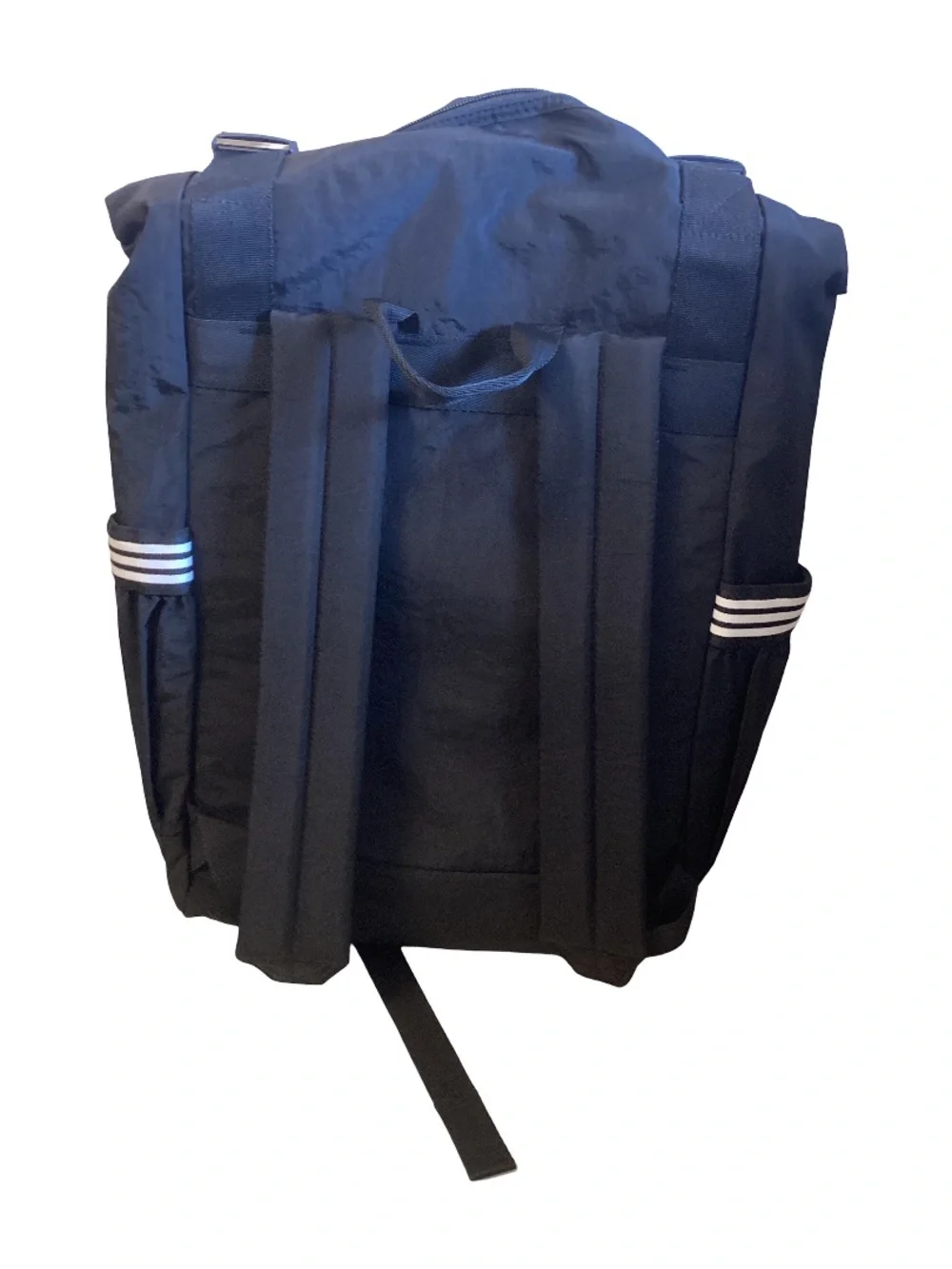 adidas Black Roll-Top Backpack with White Logo